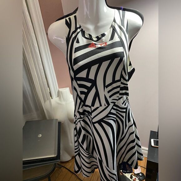 ADIDAS Y-3 Roland Garros On-Court Tennis Racerback Mini Sleeveless Dress - Picture 9 of 14